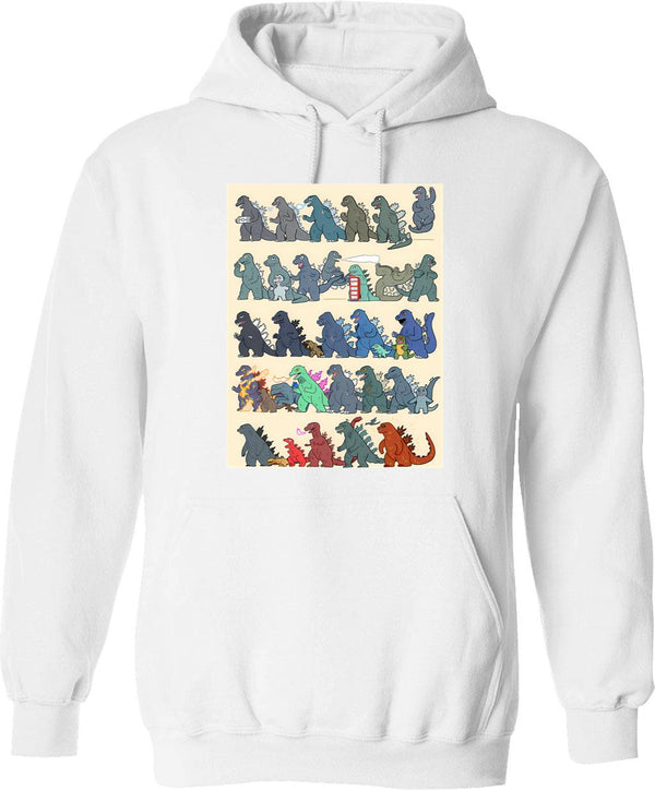 King Of The Monsters (1) Hoodie - Retro Graphic Pullover Hoodie for Men & Women - White