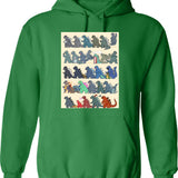 King Of The Monsters (1) Hoodie - Retro Graphic Pullover Hoodie for Men & Women - Green