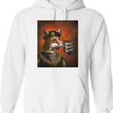 King Of The Monsters (2) Hoodie - Retro Graphic Pullover Hoodie for Men & Women - White