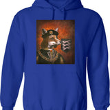 King Of The Monsters (2) Hoodie - Retro Graphic Pullover Hoodie for Men & Women - Blue