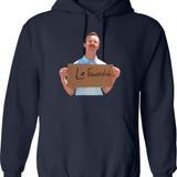 Kip from Napoleon Dynamite Graphic Pullover Hoodie - Navy
