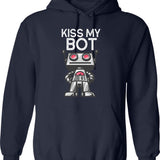 Kiss Me Under The Mistletoe Rude Christmas Jumper Hoodie - Navy