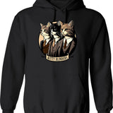 Kiss My Bot Hoodie - Retro Graphic Pullover Hoodie for Men & Women - Black