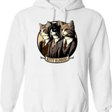 Kiss My Bot Hoodie - Retro Graphic Pullover Hoodie for Men & Women - White
