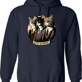Kiss My Bot Hoodie - Retro Graphic Pullover Hoodie for Men & Women - Navy