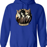 Kiss My Bot Hoodie - Retro Graphic Pullover Hoodie for Men & Women - Blue