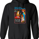Kitty Eat World - Purrviving Hoodie - Retro Graphic Pullover Hoodie for Men & Women - Black