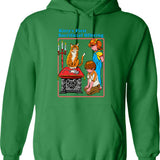 Kitty Eat World - Purrviving Hoodie - Retro Graphic Pullover Hoodie for Men & Women - Green