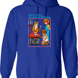 Kitty Eat World - Purrviving Hoodie - Retro Graphic Pullover Hoodie for Men & Women - Blue