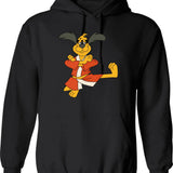 Kung Fu Fighting Hoodie - Retro Graphic Pullover Hoodie for Men & Women - Black