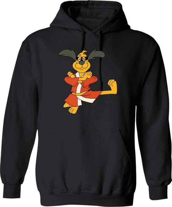 Kung Fu Fighting Hoodie - Retro Graphic Pullover Hoodie for Men & Women - Black