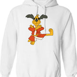 Kung Fu Fighting Hoodie - Retro Graphic Pullover Hoodie for Men & Women - White