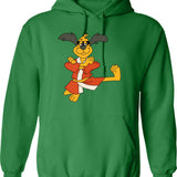 Kung Fu Fighting Hoodie - Retro Graphic Pullover Hoodie for Men & Women - Green