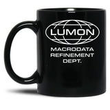 LUMON Macrodata Refinement Department Black Coffee Mug, Gift Coffee Mug