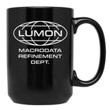 LUMON Macrodata Refinement Department Black Coffee Mug, Gift Coffee Mug