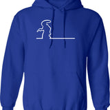 La Linea (2) Hoodie - Retro Graphic Pullover Hoodie for Men & Women - Blue