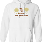 Labyrinth Knockers Hoodie - Retro Graphic Pullover Hoodie for Men & Women - White