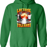 Lactose Tolerant - Funny Pro Dairy In Vintage 90s Bootleg Style Hoodie - Green