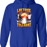 Lactose Tolerant - Funny Pro Dairy In Vintage 90s Bootleg Style Hoodie - Blue