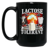 Lactose Tolerant Funny Black Coffee Mug, Gift Coffee Mug - Black