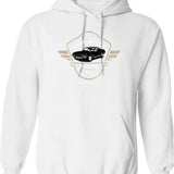 Lane Meyer Racing 1985 Hoodie - Retro Graphic Pullover Hoodie for Men & Women - White