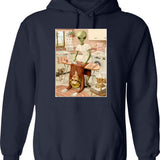 Latte And A Prayer Coffee Worship Hoodie - Navy