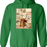 Latte And A Prayer Coffee Worship Hoodie - Green