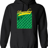 Lawn Mower Vintage Mowing Legend Hoodie - Retro Graphic Cosy Pullover - Black