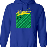 Lawn Mower Vintage Mowing Legend Hoodie - Retro Graphic Cosy Pullover - Blue