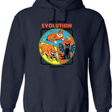Learn About Division Hoodie - Retro Graphic Pullover Hoodie for Men & Women - Navy