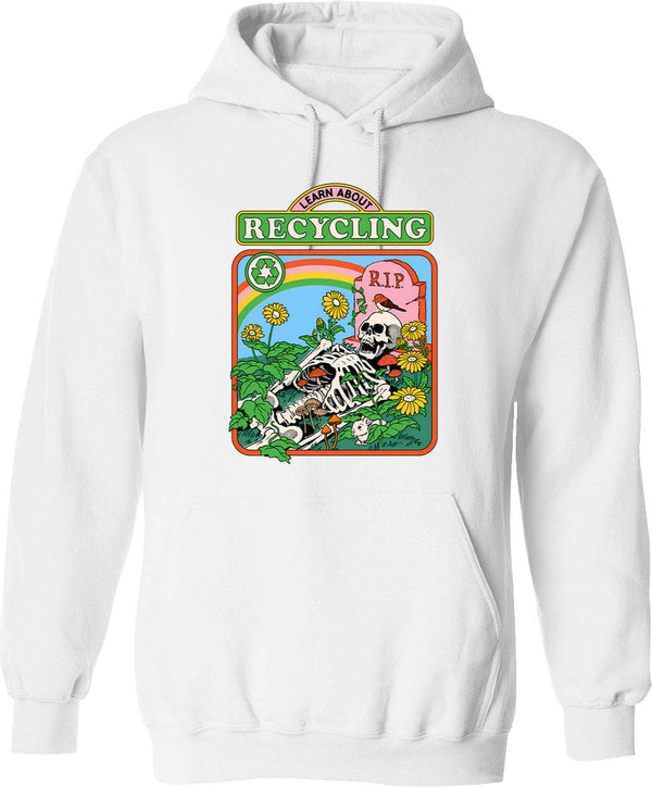 Learn About Evolution Hoodie - Retro Graphic Pullover Hoodie for Men & Women - White