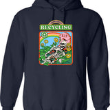Learn About Evolution Hoodie - Retro Graphic Pullover Hoodie for Men & Women - Navy