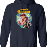 Learning To Swim Vintage French Swimmers Hoodie - Navy