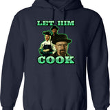 Let Him Cook Gr Shirt Hoodie - Retro Graphic Pullover Hoodie for Men & Women - Navy
