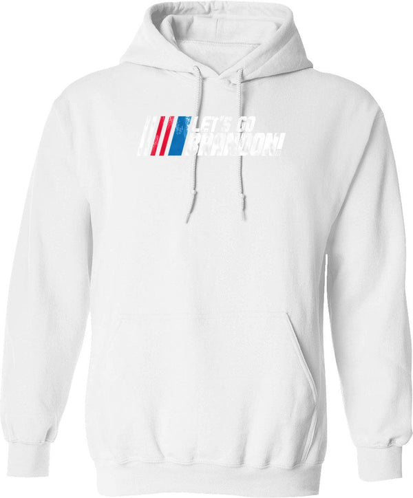 Let's Go Brandon Conservative Anti Liberal Us Flag Hoodie - White