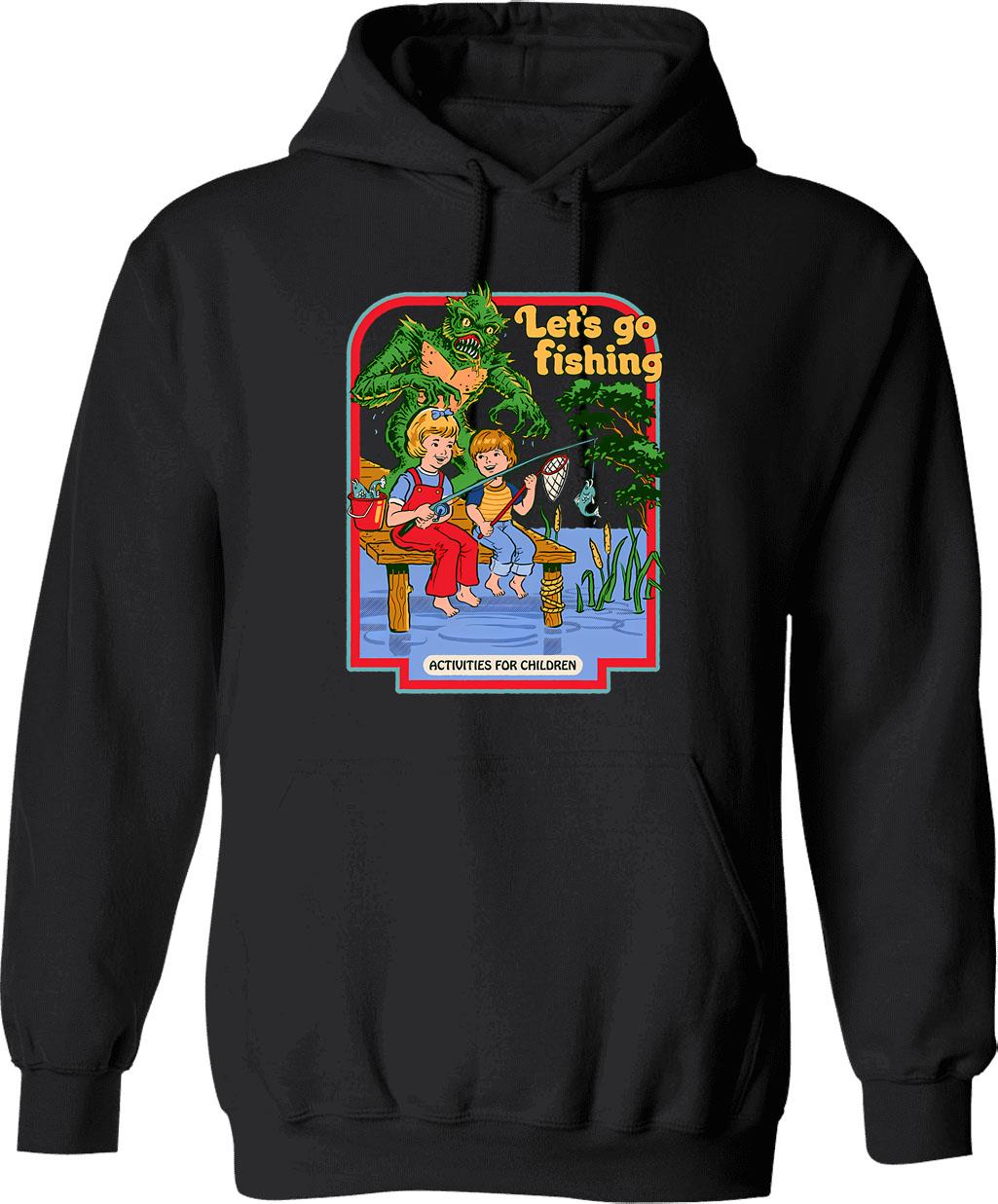 Let's Go Brandon Vintage Hoodie - Retro Graphic Cosy Pullover - Black