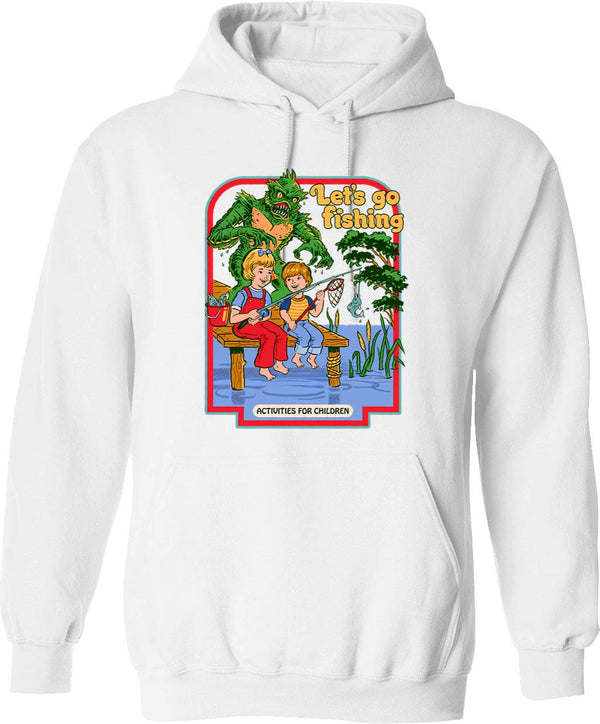 Let's Go Brandon Vintage Hoodie - Retro Graphic Cosy Pullover - White