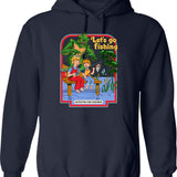 Let's Go Brandon Vintage Hoodie - Retro Graphic Cosy Pullover - Navy