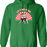 Let's Go Fishing Hoodie - Retro Graphic Pullover Hoodie for Men & Women - Green