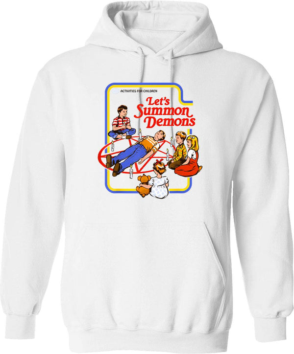 Let's Make Brownies Hoodie - Retro Graphic Pullover Hoodie for Men & Women - White
