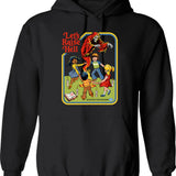 Let's Play Vintage Summon Funny Hoodie - Retro Graphic Cosy Pullover - Black