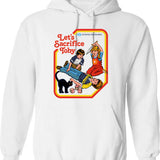 Let's Run Away Hoodie - Retro Graphic Pullover Hoodie for Men & Women - White