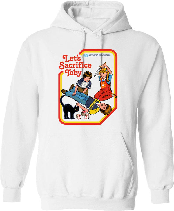 Let's Run Away Hoodie - Retro Graphic Pullover Hoodie for Men & Women - White