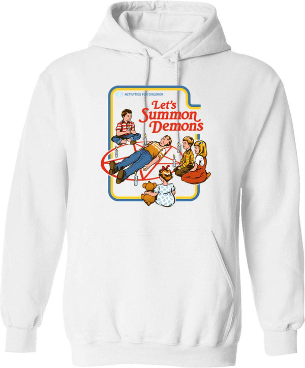 Let's Sacrifice Toby Hoodie - Retro Graphic Pullover Hoodie for Men & Women - White