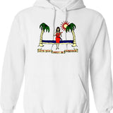 Let's Summon Demons Hoodie - Retro Graphic Pullover Hoodie for Men & Women - White