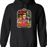 Let's Talk Dirty In Hawaiian Hoodie - Retro Graphic Pullover Hoodie for Men & Women - Black
