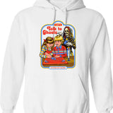 Let's Talk Dirty In Hawaiian Hoodie - Retro Graphic Pullover Hoodie for Men & Women - White