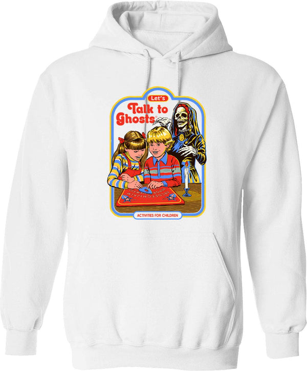 Let's Talk Dirty In Hawaiian Hoodie - Retro Graphic Pullover Hoodie for Men & Women - White