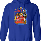 Let's Talk Dirty In Hawaiian Hoodie - Retro Graphic Pullover Hoodie for Men & Women - Blue