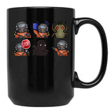 Lethal Company Funny Cute Black Coffee Mug, Gift Coffee Mug